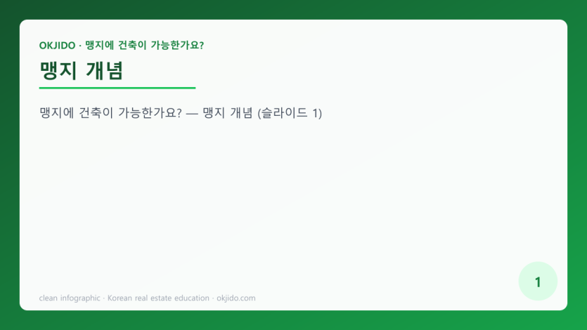 맹지 개념