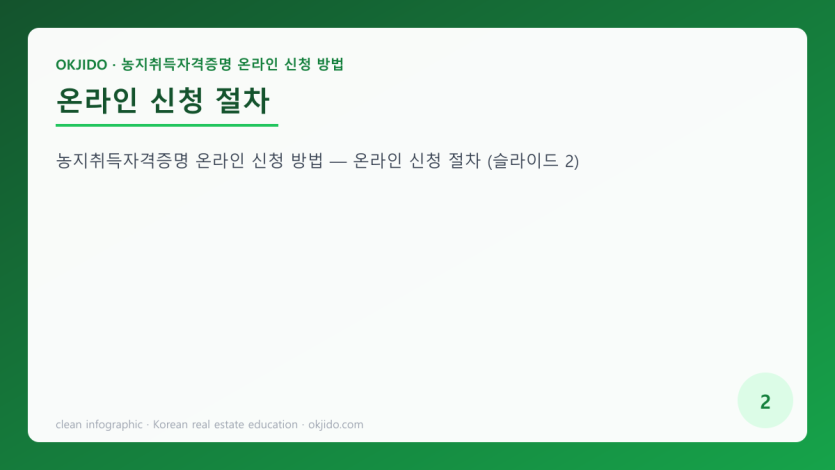 온라인 신청 절차
